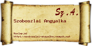 Szoboszlai Angyalka névjegykártya